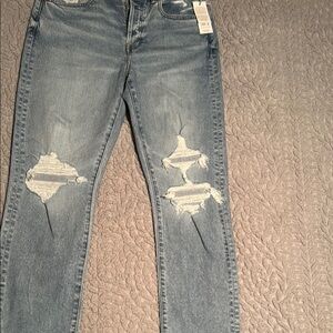 American Eagle Outfitters Light Blue Straight Leg Jeans